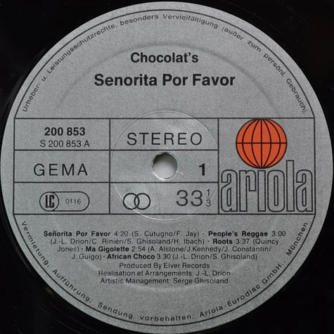 Chocolat's - Señorita Por Favor