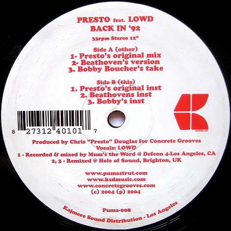Presto - Back In '92