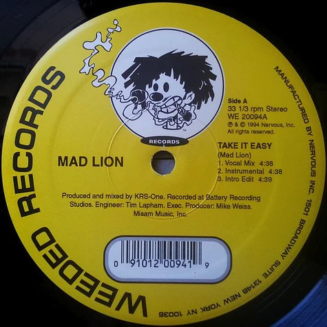 Mad Lion - Take It Easy / Big Box Of Blunts