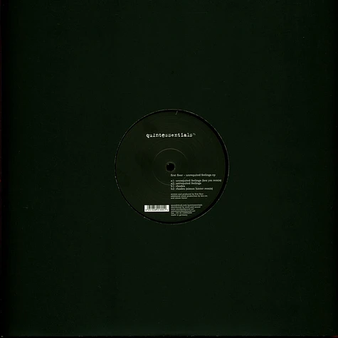 First Floor / Unrequited Feelings EP First Floor / Unrequited Feelings EP