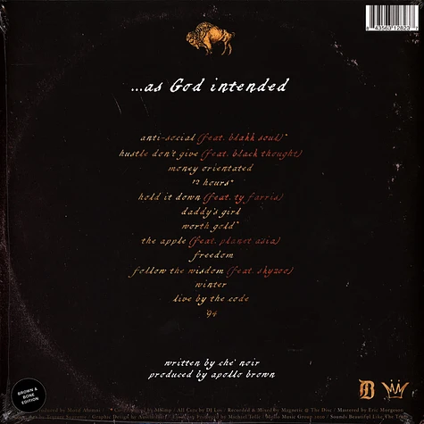 Apollo Brown & Che' Noir - As God Intended Brown Vinyl Edition
