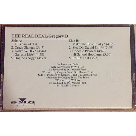 Gregory D - The Real Deal