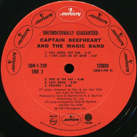 Captain Beefheart And The Magic Band - Unconditionally Guaranteed