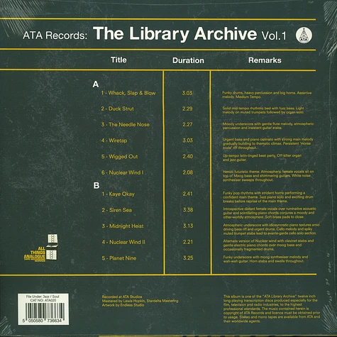 ATA Records - The Library Archive Volume 1