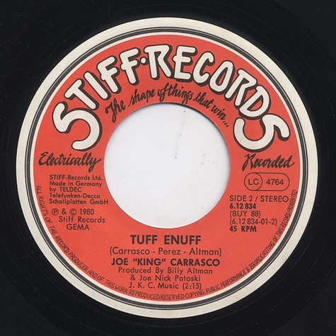 Joe King Carrasco - Bueno / Tuff Enuff