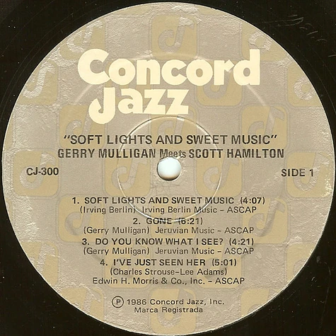 Gerry Mulligan meets Scott Hamilton - Soft Lights & Sweet Music