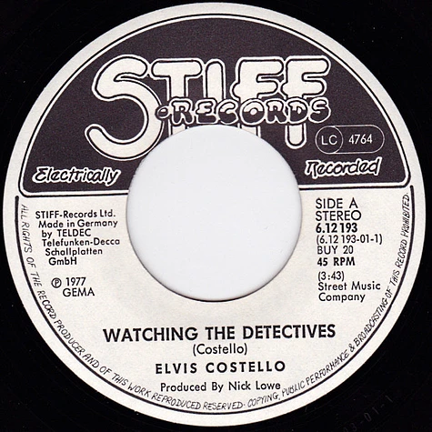 Elvis Costello - Watching The Detectives