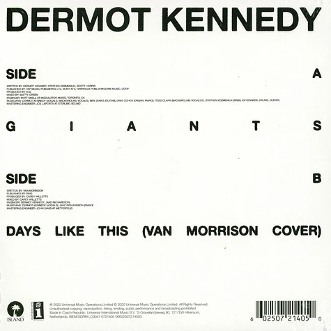 Dermot Kennedy - Giants Transparent Blue Vinyl Edition
