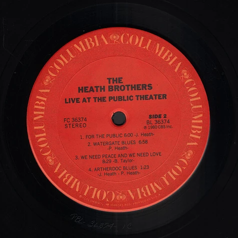 The Heath Brothers - Live At The Public Theater
