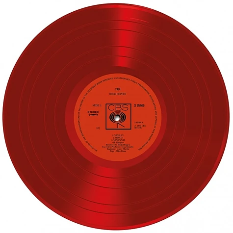 Hugh Hopper - 1984 Translucent Red Record Store Day 2020 Edition