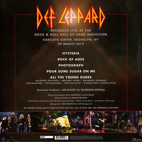 Def Leppard - Rock 'N' Roll Hall Of Fame 2019 Record Store Day 2020 Edition