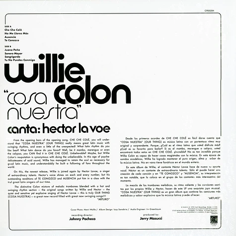 Willie Colon, Hector Lavoe - Cosa Nuestra Record Store Day 2020 Edition