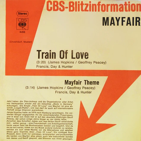 Mayfair - Train Of Love / Mayfair Theme