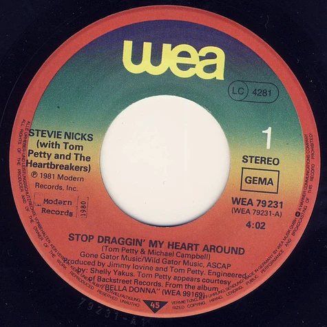 Stevie Nicks With Tom Petty And The Heartbreakers - Stop Draggin' My Heart Around