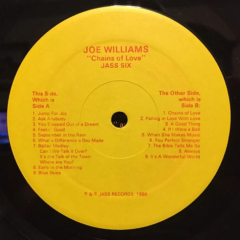 Joe Williams - Chains Of Love