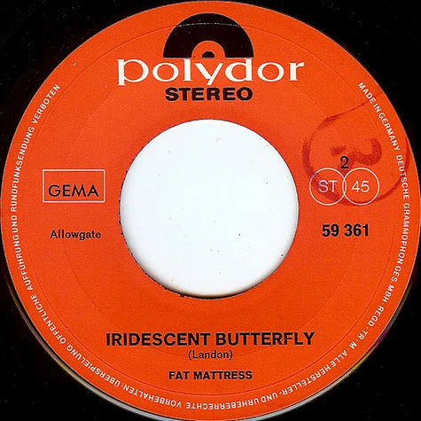 Fat Mattress - Naturally / Iridescent Butterfly