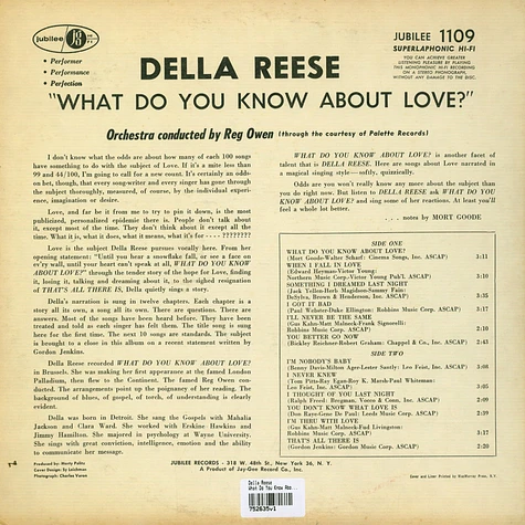 Della Reese - What Do You Know About Love?