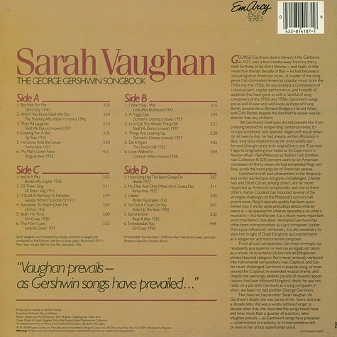 Sarah Vaughan - The George Gershwin Songbook