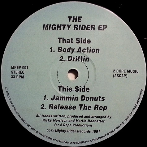 2 Dope Productions - The Mighty Rider E.P.