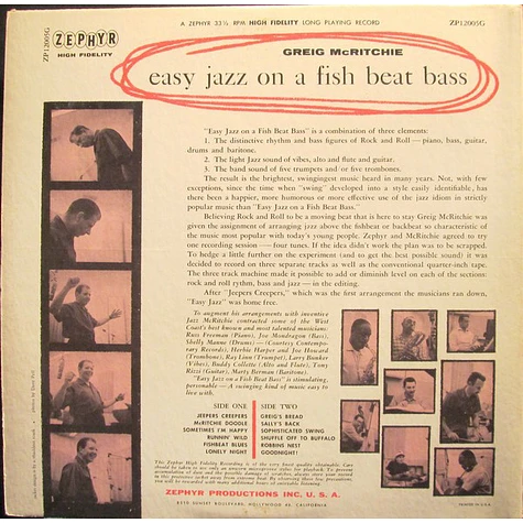 Greig McRitchie - Easy Jazz On A Fish Beat Bass