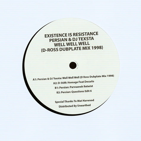 Persian & DJ Texsta - Well Well Well (D Ross Dubplate Mix 1998)
