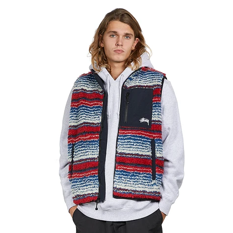 Stüssy - Striped Sherpa Vest