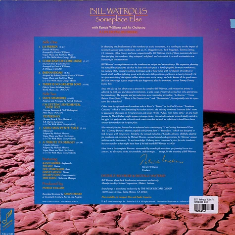 Bill Watrous With Patrick Williams And His Orchestra - Someplace Else