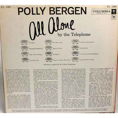 Polly Bergen - All Alone By The Telephone