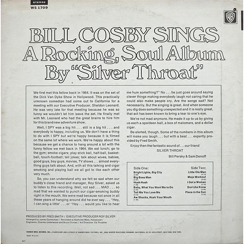 Bill Cosby - Bill Cosby Sings / Silver Throat