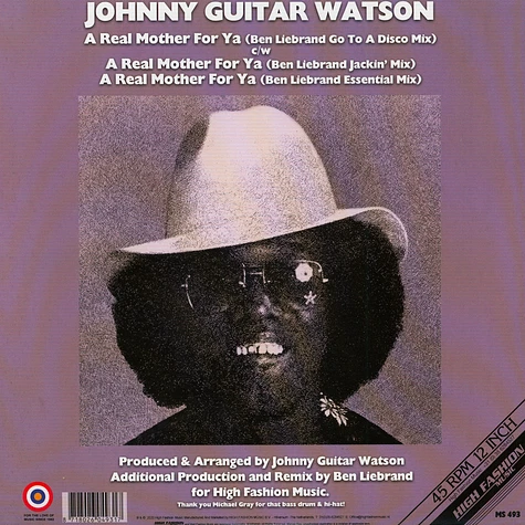 Johnny Guitar Watson - A Real Mother For Ya Ben Liebrand Disco, Jackin' & Essential Mix