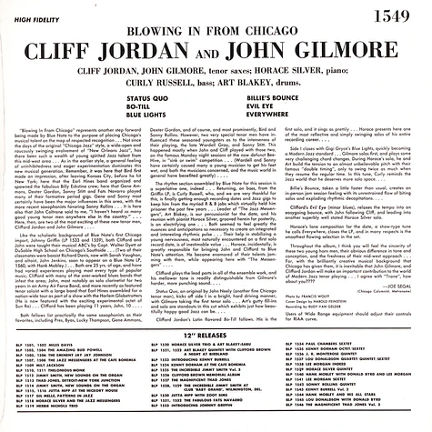 Cliff Jordan & John Gilmore - Blowing In From Chicago