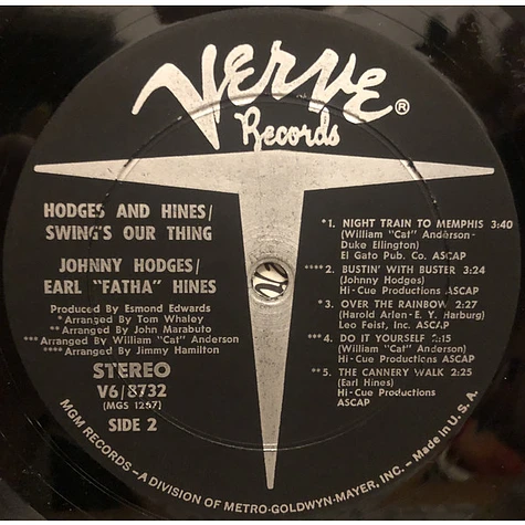 Johnny Hodges & Earl Hines - Swing's Our Thing