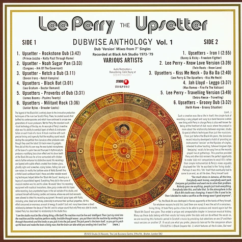 Lee Perry The Upsetter - Dubwise Anthology Vol.1