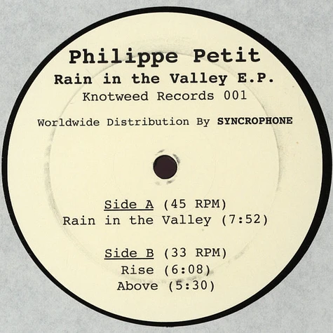 Philippe Petit - Rain In The Valley E.P.