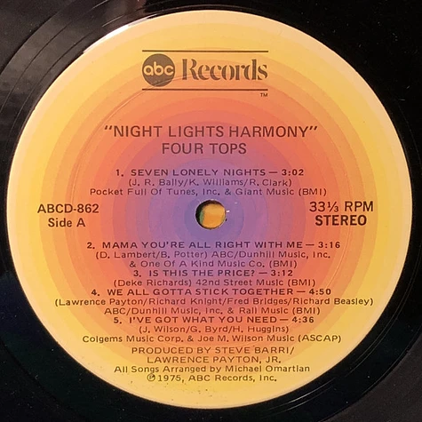 Four Tops - Night Lights Harmony