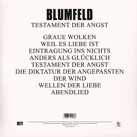 Blumfeld - Testament Der Angst