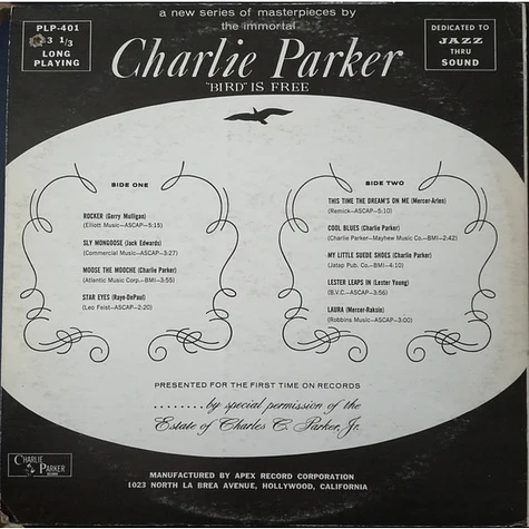 Charlie Parker - "Bird" Is Free