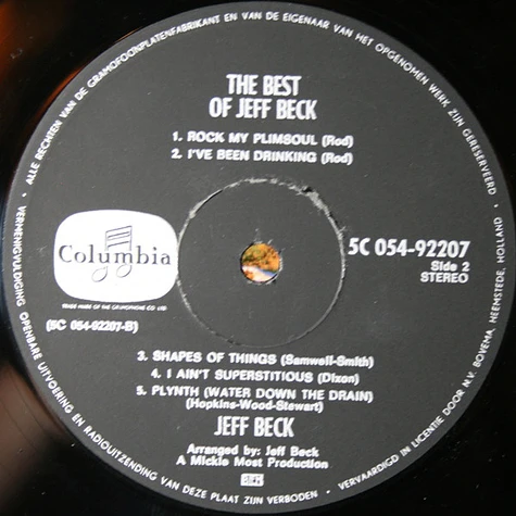 Jeff Beck - The Best Of Jeff Beck