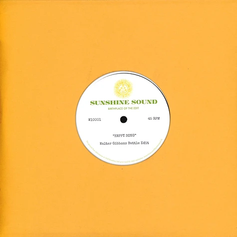 Sunshine Sound - Happy Song The Francois K & Walter Gibbons Edits