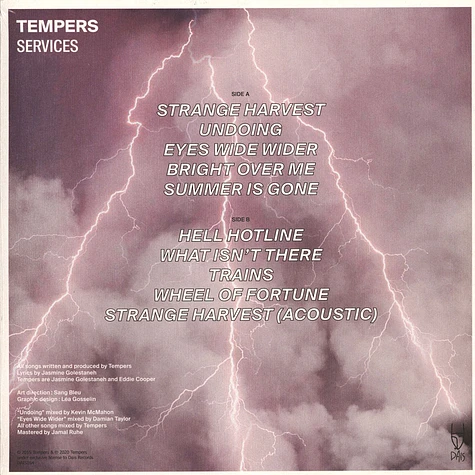 Tempers - Services Clear Vinyl Edition