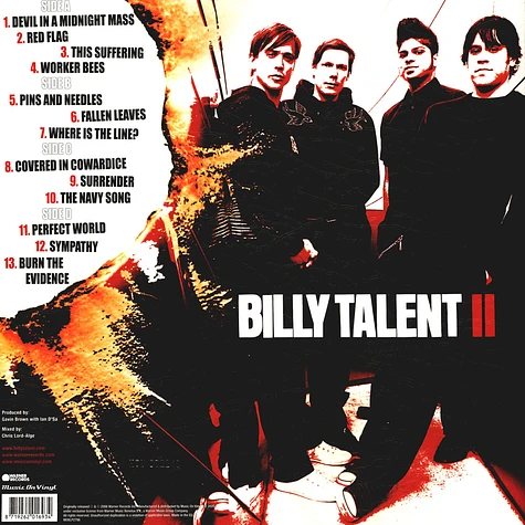 Billy Talent - Billy Talent II White Vinyl Edition