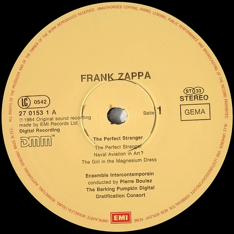 Pierre Boulez Conducts Frank Zappa - The Perfect Stranger