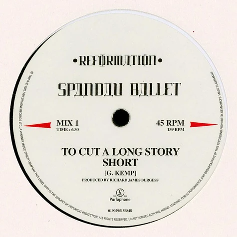 Spandau Ballet - To Cut A Long Story Short 40th Anniversary Reissue Edition