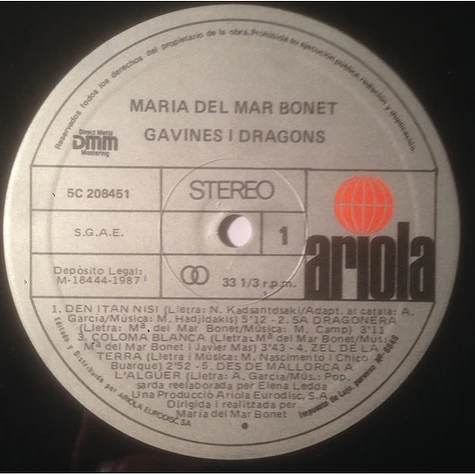 Maria Del Mar Bonet - Gavines I Dragons