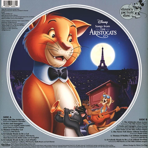 Aristocats Picture Disc Vinyl  Shop the Disney Music Emporium