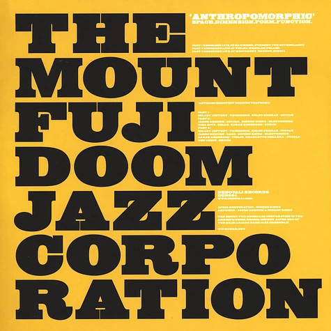 The Mount Fuji Doomjazz Corporation - Anthropomorphic Black Vinyl Edition