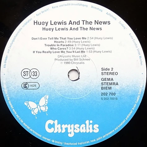 Huey Lewis & The News - Huey Lewis And The News