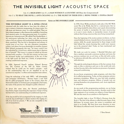T Bone Burnett / Jay Bellerose / Keefus Ciancia - The Invisible Light: Acoustic Space