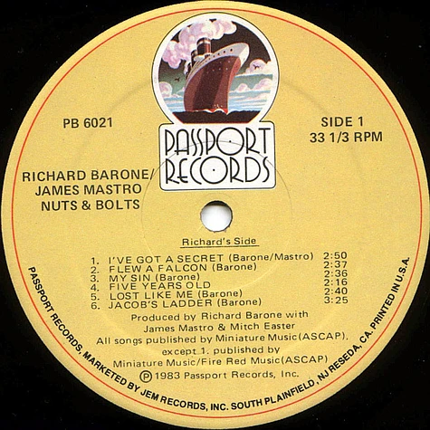 Richard Barone / James Mastro - Nuts And Bolts