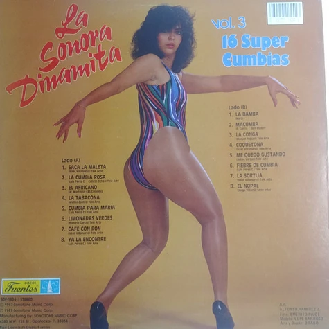 La Sonora Dinamita - 16 Super Cumbias - Y Sigue Lo Nuevo ..I - Vol 3